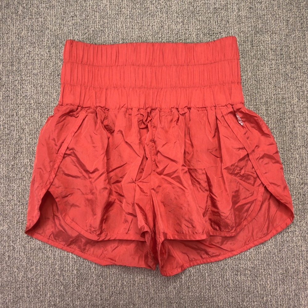FP Movement The Way Home Shorts Womens Small Coral High Rise Athletic Running